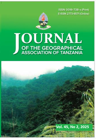 					View Vol. 45 No. 2 (2025): Journal of the Geographical Association of Tanzania
				